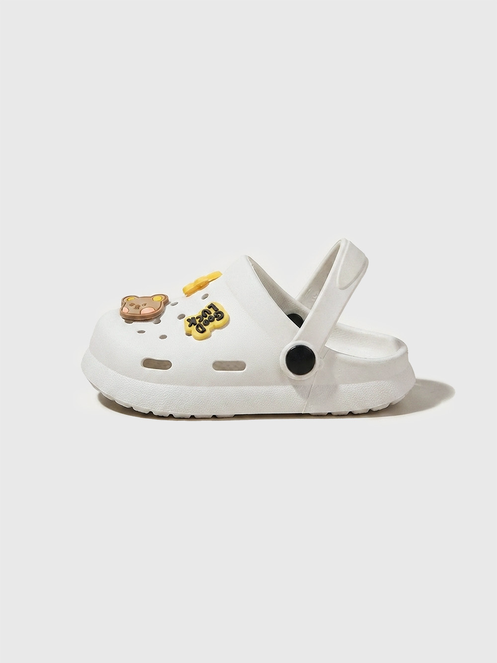 KiddoBounce Charming Bear EVA Clogs White - X2